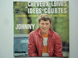 Johnny Hallyday 45Tours EP Vinyle Cheveux Longs Et Idées Courtes Imp JAT - 45 T - Maxi-Single