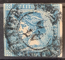 AUSTRIA 1851 - Canceled - ANK 6 - Blauer Merkur - Journaux