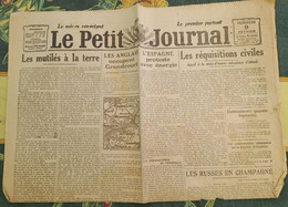 Quotidien Le Petit Journal 9 Fevrier 1917 Les Anglais Occupent Grandcourt Les Russes En Champagne Pub Benjamin Rabier - Le Petit Journal