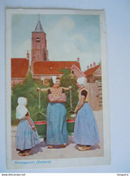 Nederland Pays-Bas Folklore D.B.M. 79 Zeeland Dorpsgezicht Vue Du Village Femmes Vrouwen Verstuurd 1939 - Europe