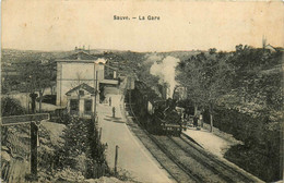 Sauve * La Gare Du Village * Passage Du Train * Locomotive * Ligne Chemin De Fer - Andere & Zonder Classificatie