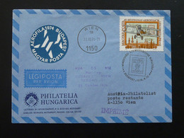 Lettre Vol Special Flight Cover Budapest Wien AUA Austrian Airlines 1974 Ref 103435 - Cartas & Documentos