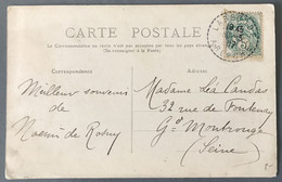 France N°111 Sur CPA TAD (type B4) LABEGUDE Ardèche 30.3.1907 - (B732) - 1877-1920: Période Semi Moderne