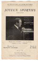 VP19.219 - PARIS - Ancienne Partition Musicale ¨ Joyeux Sportifs ¨ Par E. VACHER Le Virtuose Accordéoniste / M. RIGAL .. - Partituras