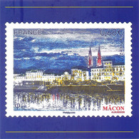 Carte Postale Mâcon Avec Timbre Personnalisé Imprimé Au Dos, 2015 (yt 4956) - Macon