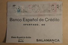 AQ9 ESPAGNE  BELLE LETTRE DEVANT  1957 SEVILLA POUR SALAMANCA +AFFRANCH. INTERESSANT - Covers & Documents