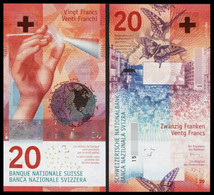 Switzerland 2015 P-76b 20 Francs Hybrid Polymer UNC Butterfly MNH (**) - Suisse