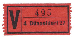 BRD V-Zettel, Wertmarke ★ 4000 Düsseldorf 27 (495) - R- Und V-Zettel