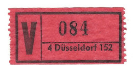 BRD V-Zettel, Wertmarke ★ 4000 Düsseldorf 152 (084) - R- & V- Labels