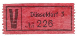 Deutsches Reich V-Zettel, Wertmarke ★ Düsseldorf 3 (226) - Ohne Zuordnung
