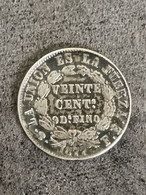 20 CENTAVOS ARGENT 1877 BOLIVIE / BOLIVIA / SILVER - Bolivië