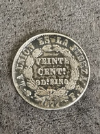 20 CENTAVOS ARGENT 1877 BOLIVIE / BOLIVIA / SILVER - Bolivie
