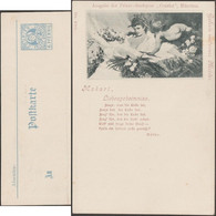 Munich 1899. Poste Privée Courier De Munich. Hans Makart, Secret D'amour, Poème De Goethe, Arc à Flèche, Roses, Palmier - Ecrivains