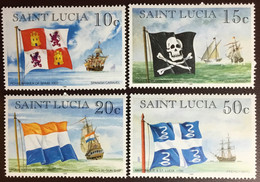 St Lucia 1998 Flags & Ships With Imprint Date MNH - St.Lucia (1979-...)
