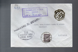 HOG527 - ITALIA  , Lettera Da Ambasciata Nicosia Tassata A Carico Per 30 Lire Nel 1962 - 1961-70: Marcophilia