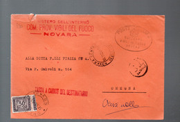 HOG530 - ITALIA  , Lettera Da Camera Commercio Tassata A Carico Per 30 Lire Nel 1961 - 1961-70: Marcophilia
