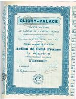 Titre Ancien - Clichy - Palace - Société Anonyme - - Cinéma & Théatre