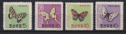 Korea Nord 1962 Schmetterlinge Mi.-Nr. 380-383 Ungebraucht (*) - Corée Du Nord