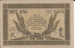 INDOCHINE  -  10 Cents Nd(1942)  -- UNC --    Indochina   - - Indochina