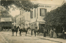 Robinson * La Promenade à Cheval , Dans Une Rue De La Commune * Commerce Location Maison GERMAIN - Le Plessis Robinson