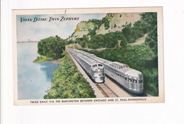 Vista Dome Twin Zephyrs - Twice Daily Via The Burlington Between Chicago And St Paul-Minneapolis - Rutas Americanas