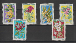 Congo 1971 Fleurs 283-88, 6 Val ** MNH - Mint/hinged