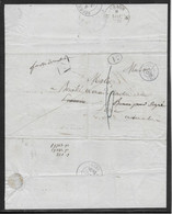 France Marque Postale - Lettre Du Ministère Des Finances Utilisée 2 Fois - 1838 - 1801-1848: Vorläufer XIX