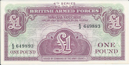 ROYAUME UNI - GRANDE BRETAGNE    -  1  Pound  Nd(1962)   -- UNC -- - Fuerzas Armadas Británicas & Recibos Especiales