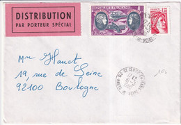 1980 - POSTE AERIENNE Sur ENVELOPPE EXPRES "DISTRIBUTION PAR PORTEUR SPECIAL" De  ST CLOUD - 1960-.... Cartas & Documentos