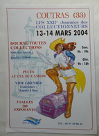 FLYERS COUTRAS 2004 PIRATE XXIII JOURNEE DES COLLECTIONNEURS - Objets Publicitaires