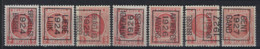 HOUYOUX Nr. 192 ( 7 X ) Allemaal Met ZELDZAME TYPO Voorafstempelingen (*) MNG ; Detail Zie Scan ! LOT 294 - Sonstige & Ohne Zuordnung