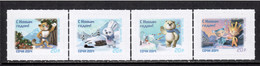 Russia 2013 Mi# 1988-1991 ** MNH - Self-Adhesive - Winter Olympic And Paralympic Games, Sochi / Mascots - Inverno 2014: Sotchi