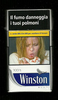 Tabacco Pacchetto Di Sigarette Italia - Winston 100s Da 20 Pezzi N.1 - Vuoto - Etuis à Cigarettes Vides