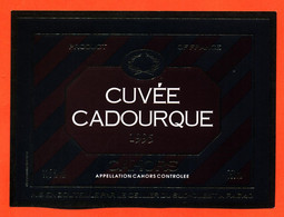 Etiquette Neuve De Vin De Cahors Cuvée Cadourque 1995 - 75 Cl - Cahors