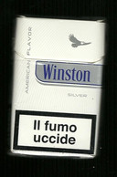 Tabacco Pacchetto Di Sigarette Italia - Winston Silver Da 20 Pezzi N.1 - Vuoto - Etuis à Cigarettes Vides