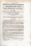 Décret De 1851 - Qui Déclare Le Gépartement Eb état De Siège - Cachets Généralité