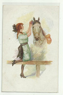 DONNA CON CAVALLO - NV  FP - 1900-1949