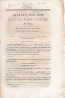 Décret De 1852 Concernant La Police Gébérale - Police - Gendarmerie