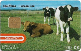 Denmark - Danmønt - Animals Protection - Cows - DD152 - 100Kr. Exp. 11.1998, 1.200ex, Used - Denmark