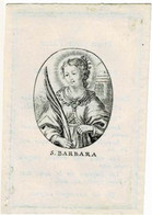 ANTWERPEN - Philippe VERMOELEN  +1825  -  (Kopergravure PERKAMENT S. Barbara) - Images Religieuses