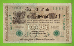 ALLEMAGNE / 1.000 MARK  / 21 AVRIL 1910 / SCEAU Et N° VERT - 1000 Mark