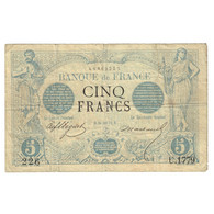 France, 5 Francs, Noir, U.1779, 1873, TB, Fayette:1.14, KM:60 - 5 F 1871-1874 ''Noir''