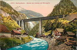 Pays Div -ref  Z954 - Suisse - Gotthardbahn - Brucke Bel Amsteg Mit Windgelle  - - Steg