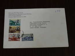 Ethiopia 1972 1st Meeting Of UN Security Council In Africa Registered FDC VF - Ethiopie