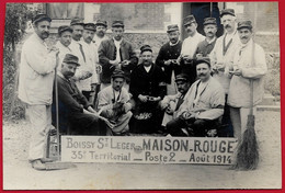 CPA Carte-Photo MILITARIA 94 St BOISSY-SAINT-LEGER Maison Rouge (Garde Voies Communications) ** G.V.C. G.C. Guerre - Boissy Saint Leger
