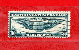 (Us.2) Stati Uniti ° - 1939  - 1^ Vol. Transatlantique. New York-Marseille.  Yvert. 25 .  Used. - 1a. 1918-1940 Used