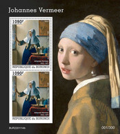 Burundi 2022, Art, Vermeer, 2val In BF - Unused Stamps