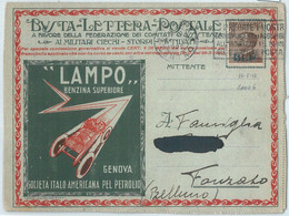 69602 - ITALY - POSTAL HISTORY - BLP Advertising COVER # 4 - AUTO Petrol CARS - Stamps For Advertising Covers (BLP)