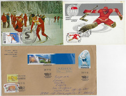 Russia 2012 Cover With Commemorative Cancel Sochi Winter Olympics USSR 1986 Maximum Card Ice Hockey Bulgaria 1992 Ski - Invierno 2014: Sotchi