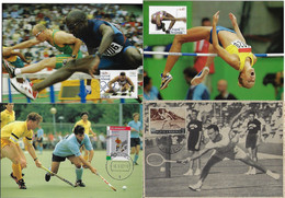 Netherlands Portugal San Marino 1953 / 2004 4 Maximum Card Sport Tennis High Jump Athletics Hockey On Grass - Autres